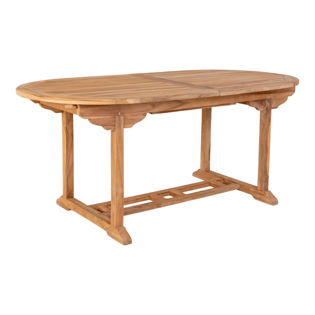 Masă de dining extensibilă din lemn de tec, natur, 90x180/240x75 cm