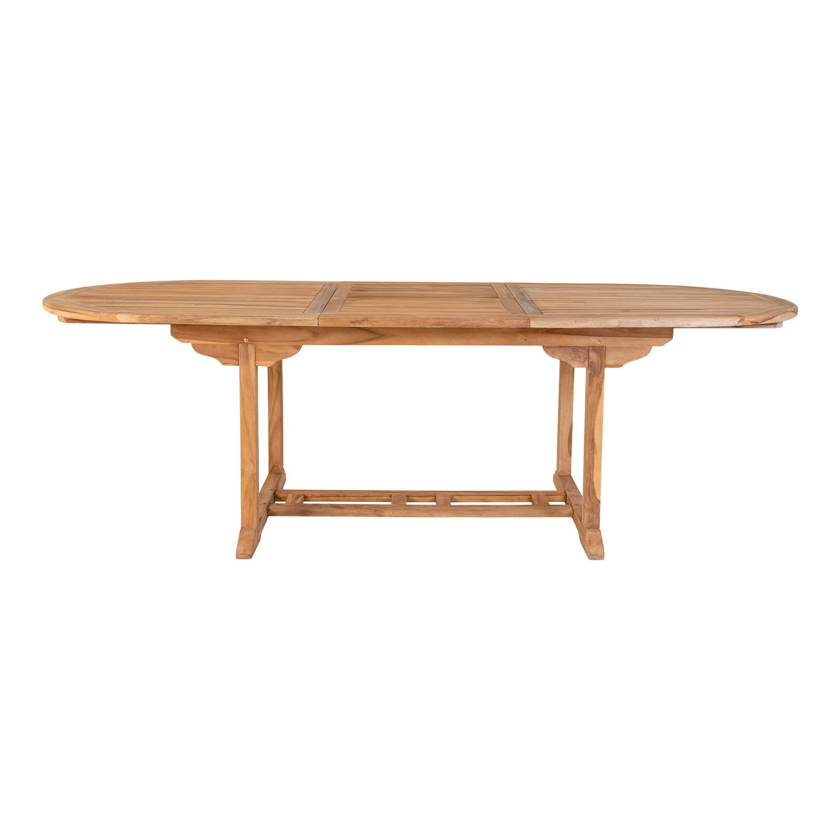 Masă de dining extensibilă din lemn de tec, natur, 90x180/240x75 cm