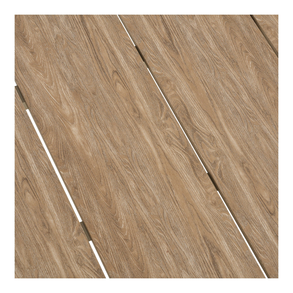Masă de dining, aluminiu/material nonwood, nisipiu/natur, 100x200x74 cm