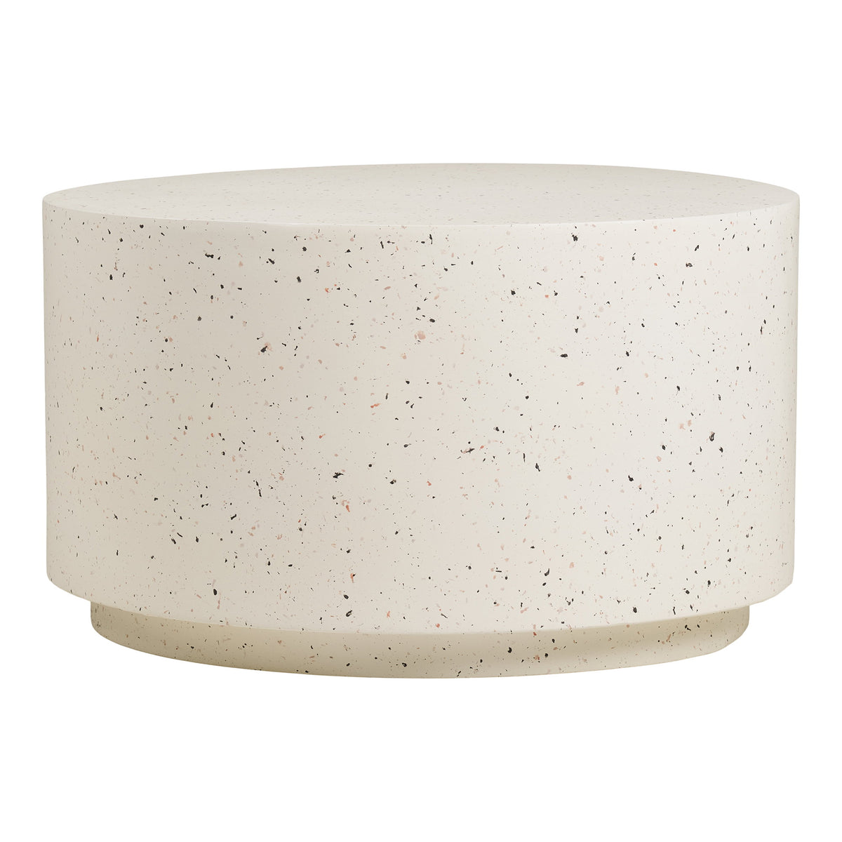Masă de cafea, compozit fiberclay, aspect de terrazzo, ø70x40 cm