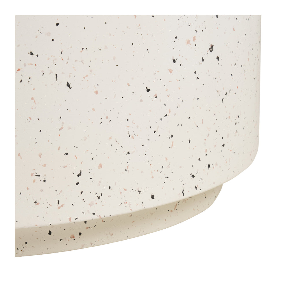 Masă de cafea, compozit fiberclay, aspect de terrazzo, ø70x40 cm