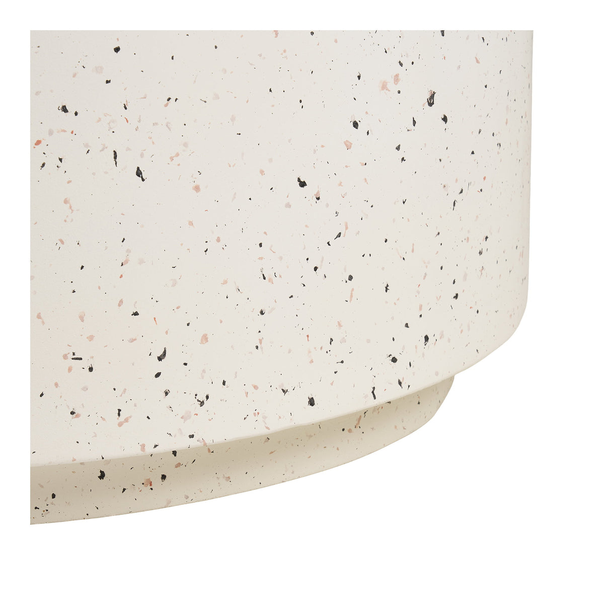 Masă de cafea, compozit fiberclay, aspect de terrazzo, ø70x40 cm