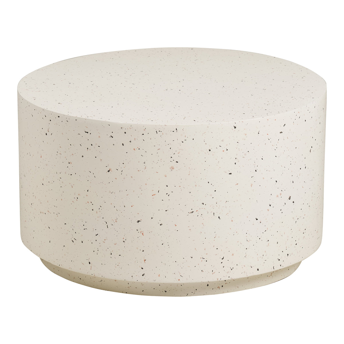 Masă de cafea, compozit fiberclay, aspect de terrazzo, ø70x40 cm