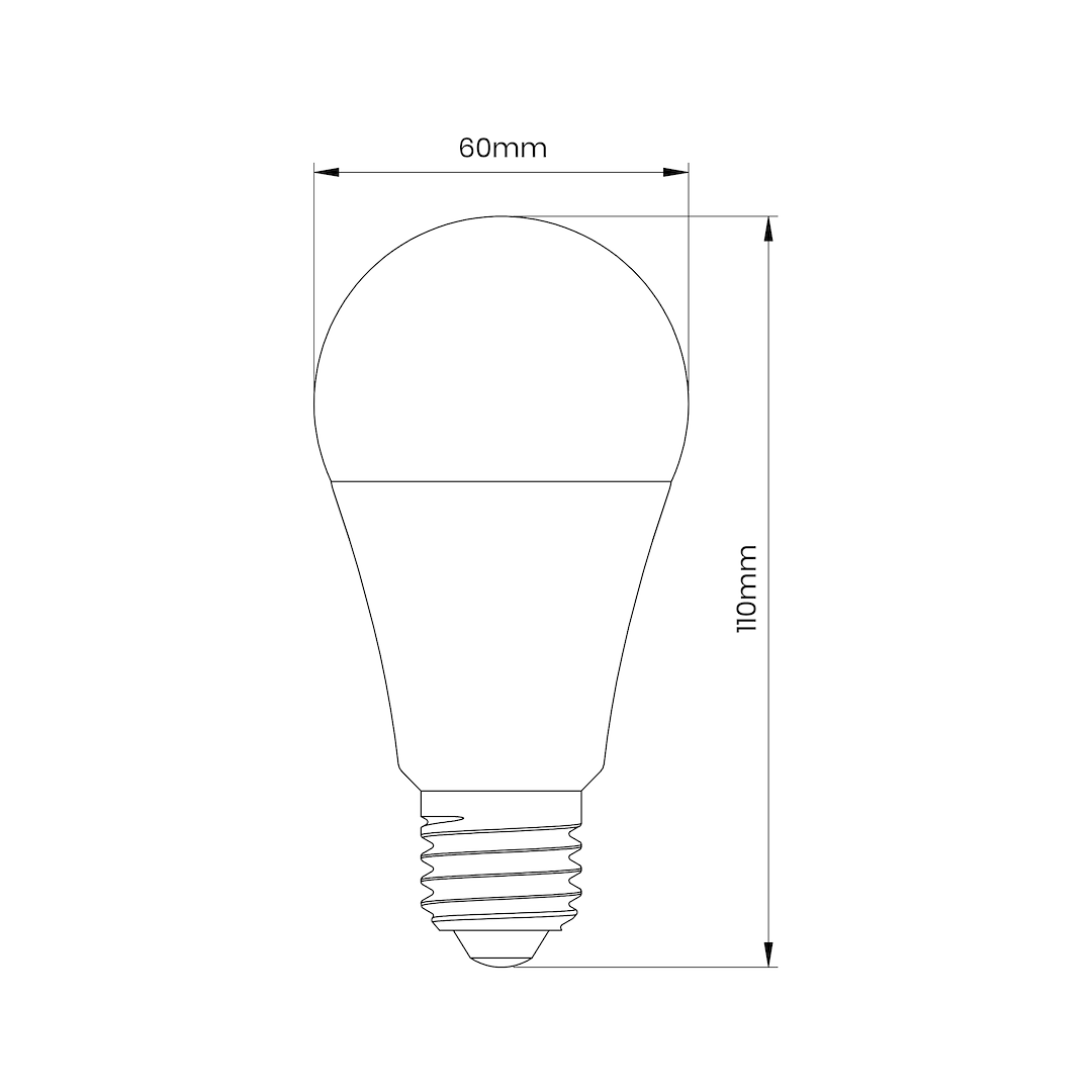 Bec LED E27 9W A60