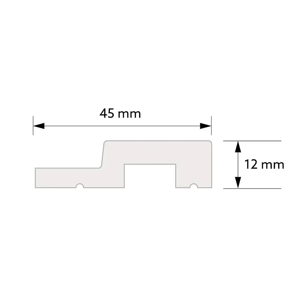 Profil capat panou decorativ riflaj polimer dur Lamelli Medio