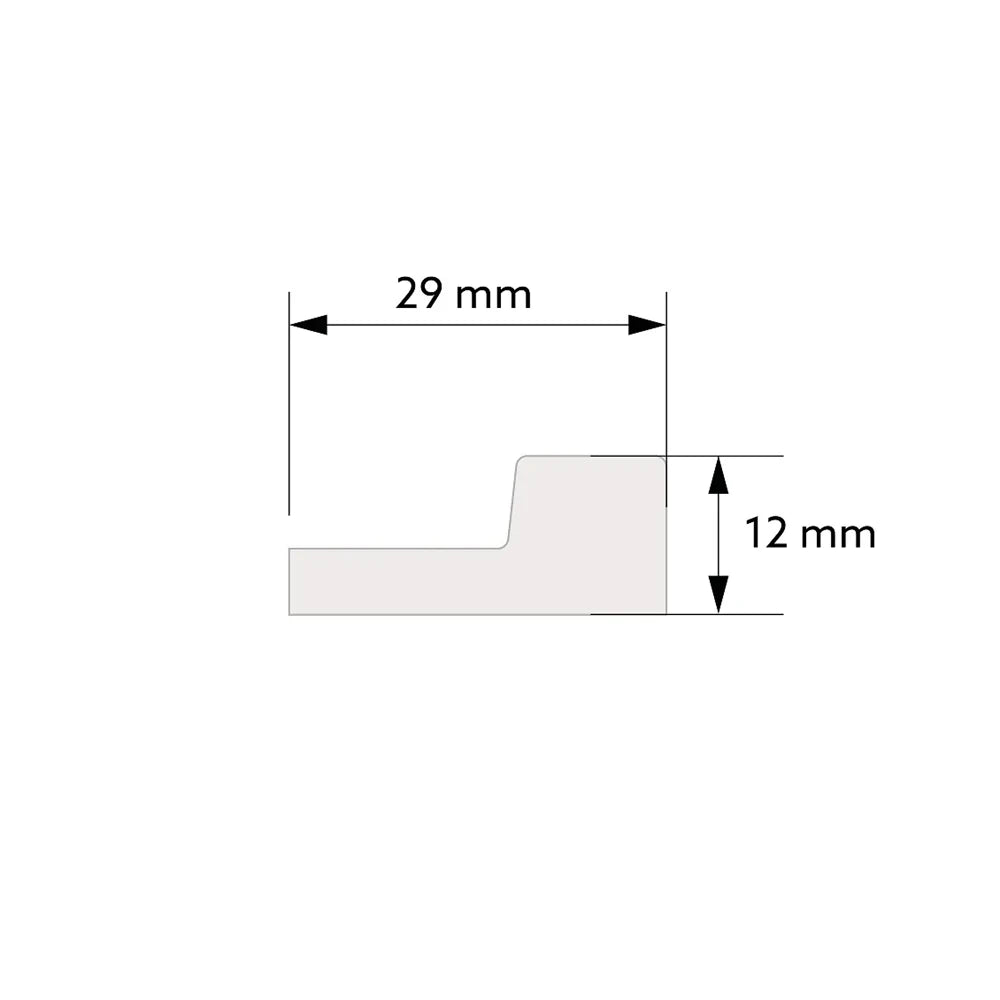 Profil capat panou decorativ riflaj polimer dur Lamelli Stretto