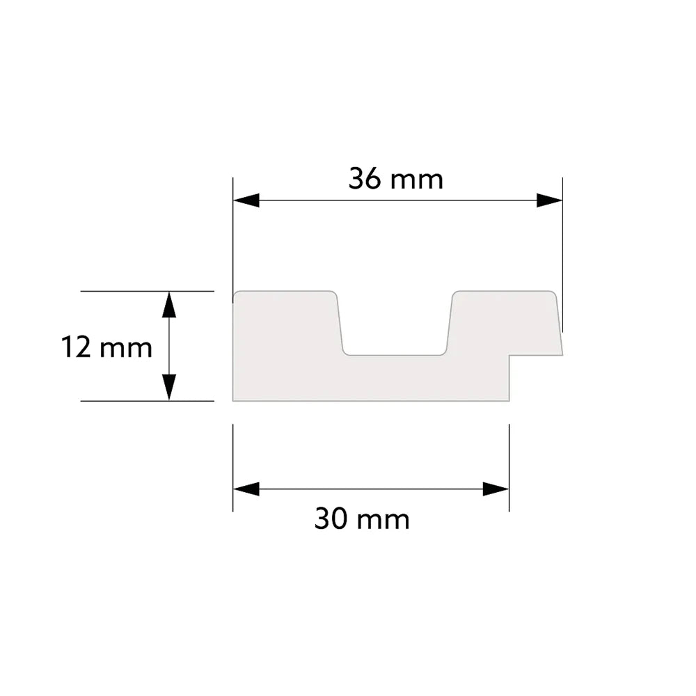 Profil capat panou decorativ riflaj polimer dur Lamelli Stretto Classic Oak