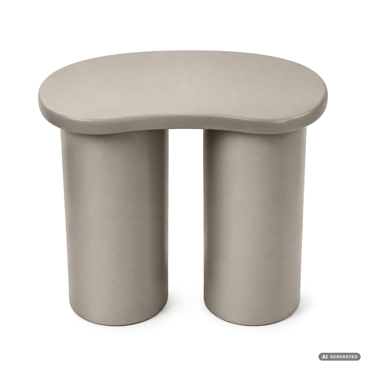 Măsuță de cafea modernă CUBE 41 cm gri cu bază cilindrică dublă