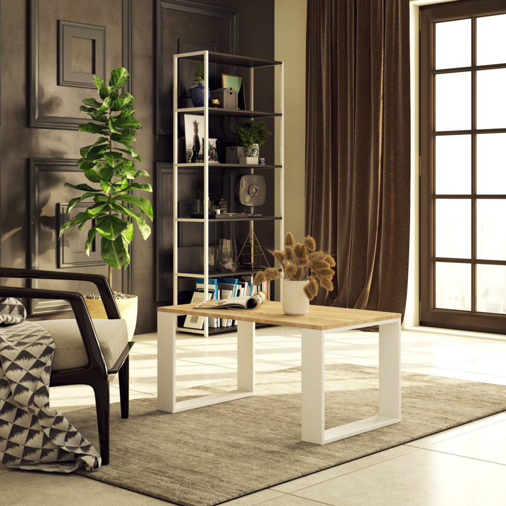 Masuta de cafea alba sonoma oak Nox