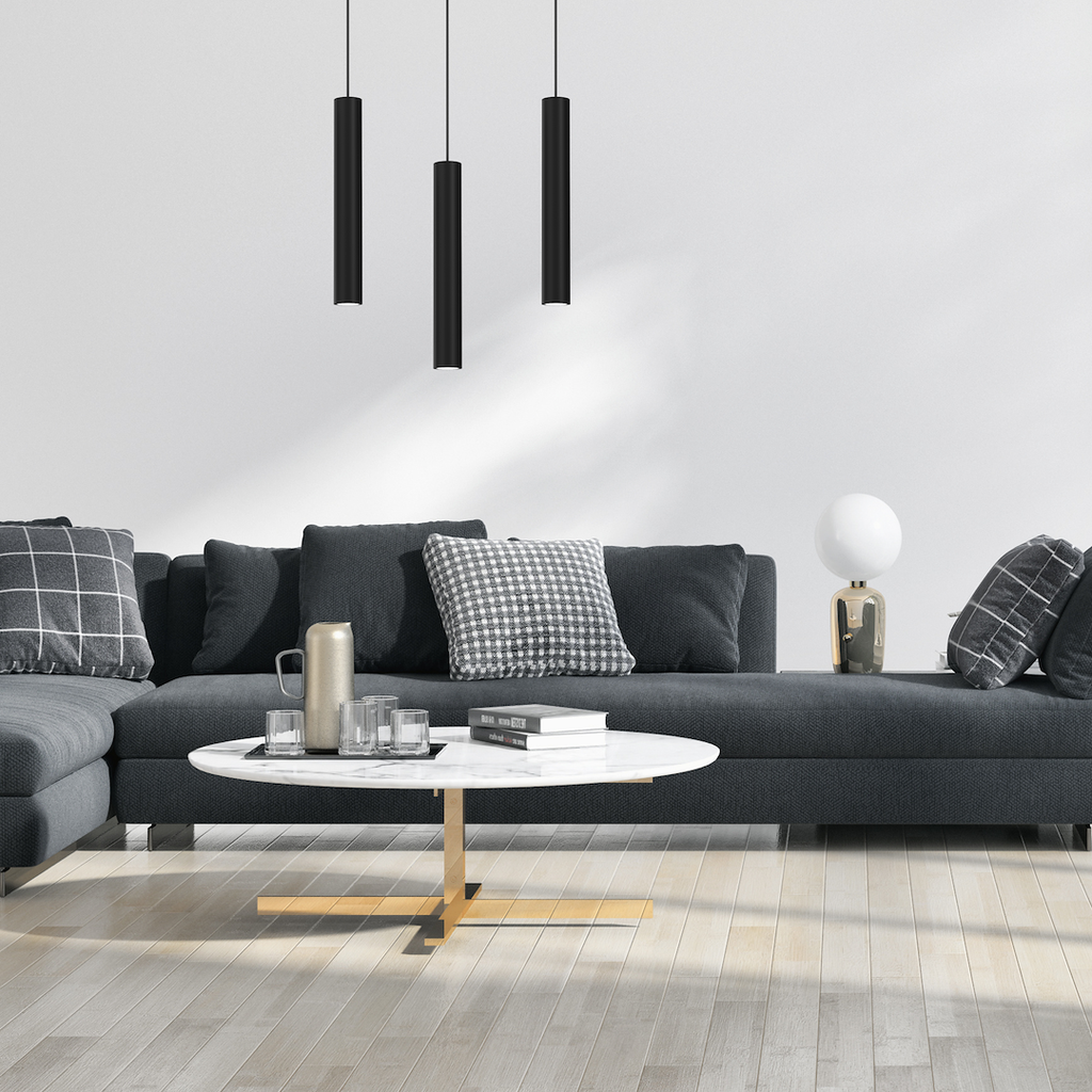 Lustră Hudson, negru, 3XGU10