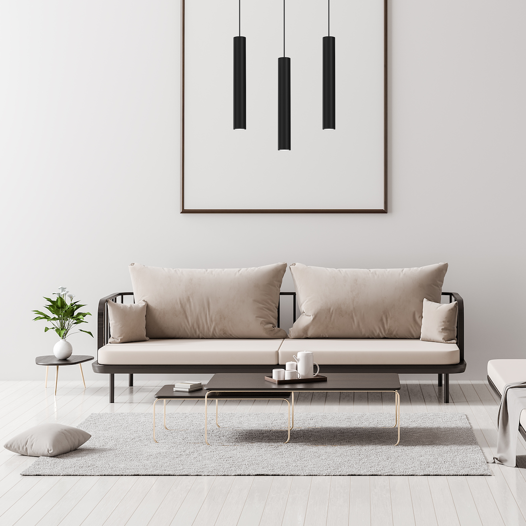 Lustră Hudson, negru, 3XGU10