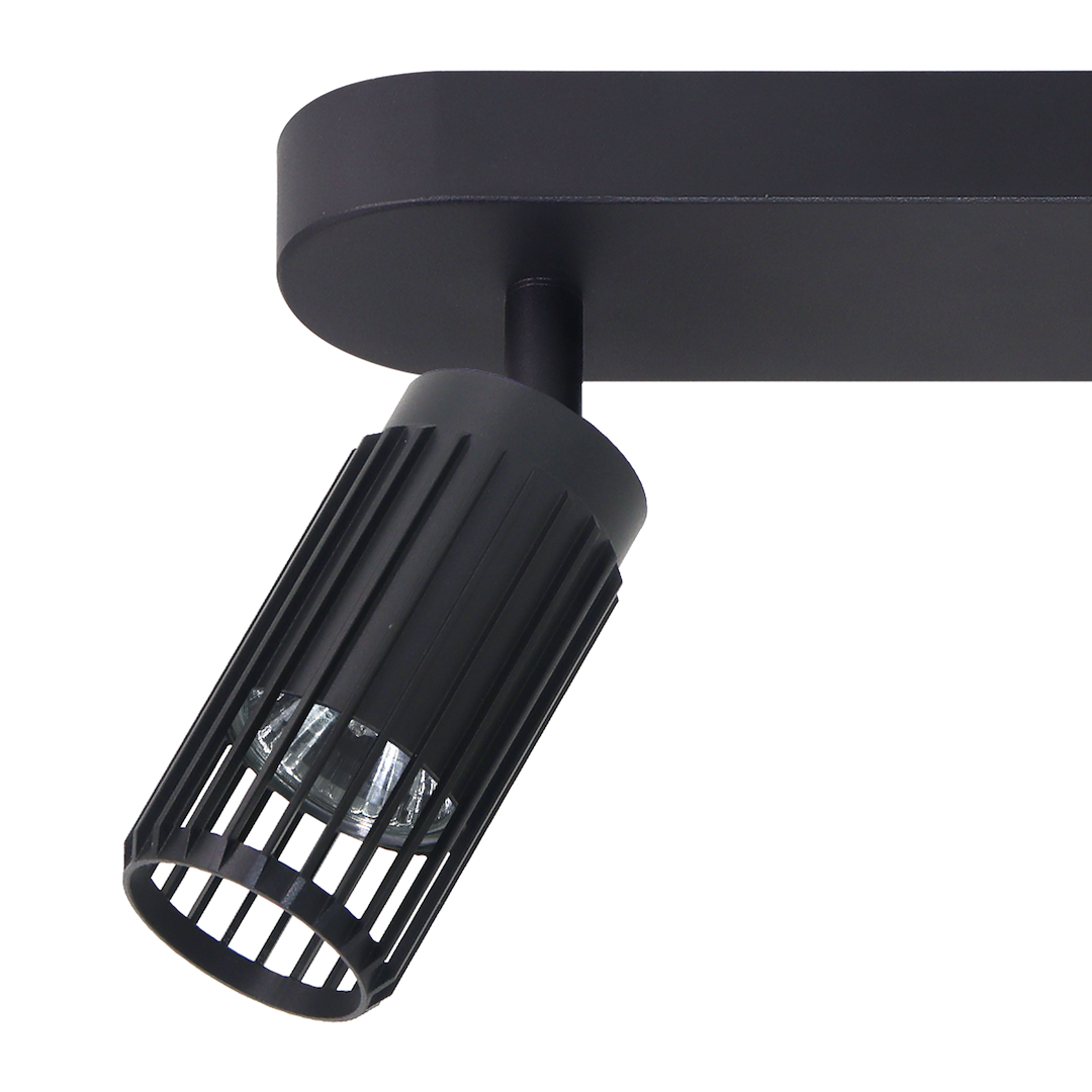 Plafoniera metalica neagra 3 lumini Vertical