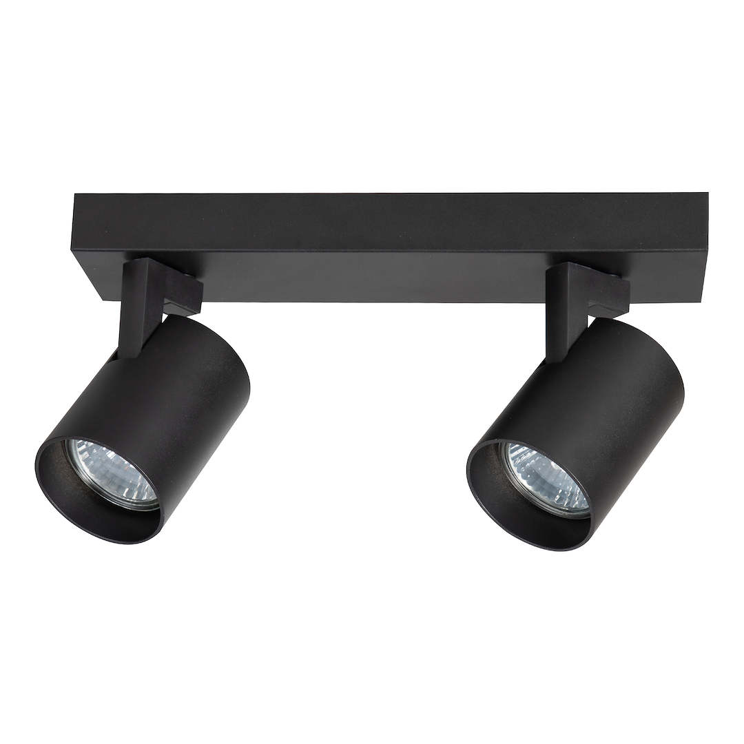 Plafoniera metalica neagra 2 lumini Volf
