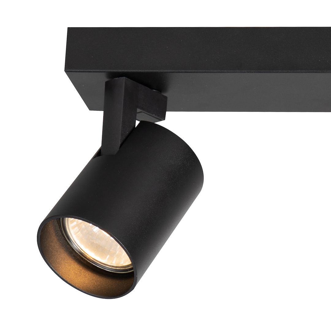 Plafoniera metalica neagra 2 lumini Volf