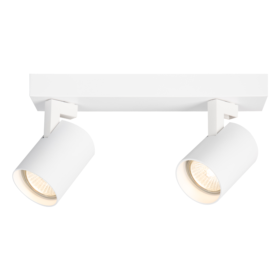 Plafoniera metalica alba 2 lumini Volf