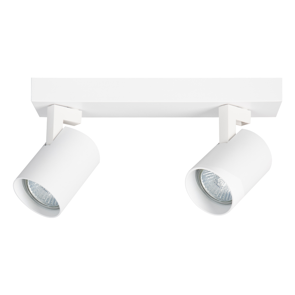 Plafoniera metalica alba 2 lumini Volf