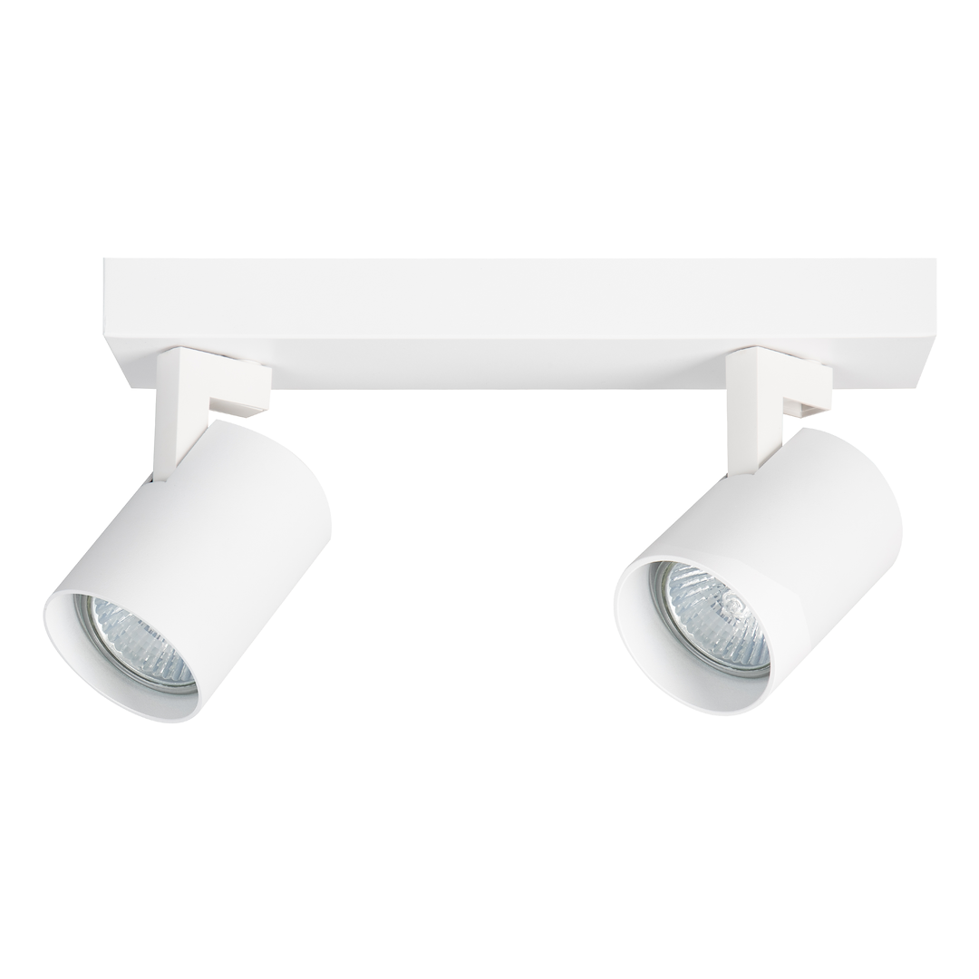 Plafoniera metalica alba 2 lumini Volf