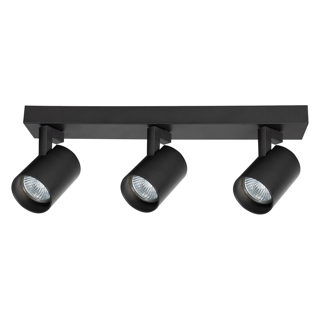 Plafoniera metalica neagra 3 lumini Volf