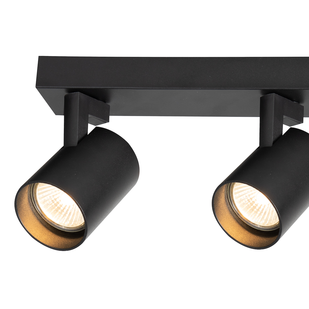 Plafoniera metalica neagra 3 lumini Volf