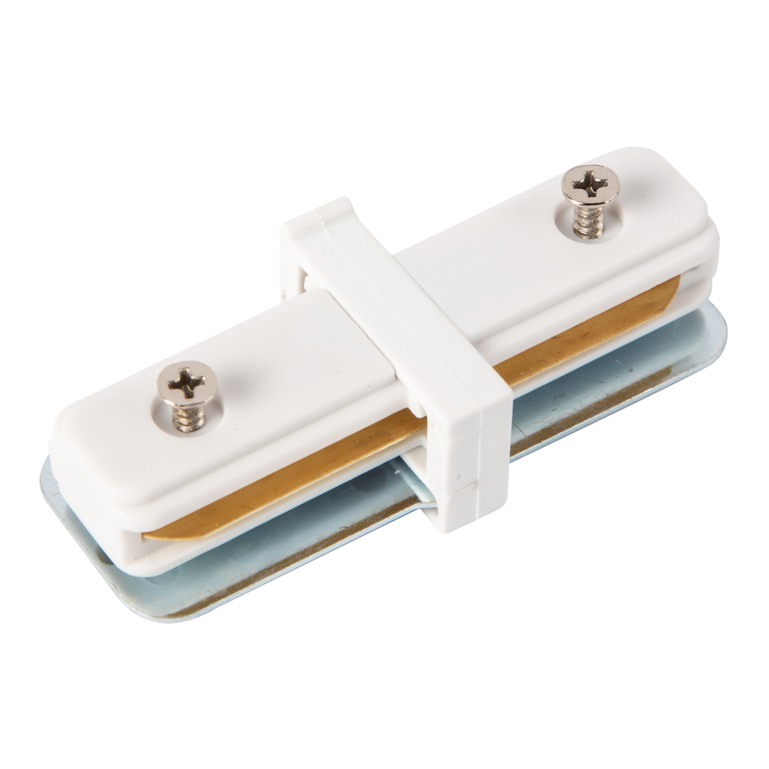 Conector drept alb pentru sina monofazica Track Light