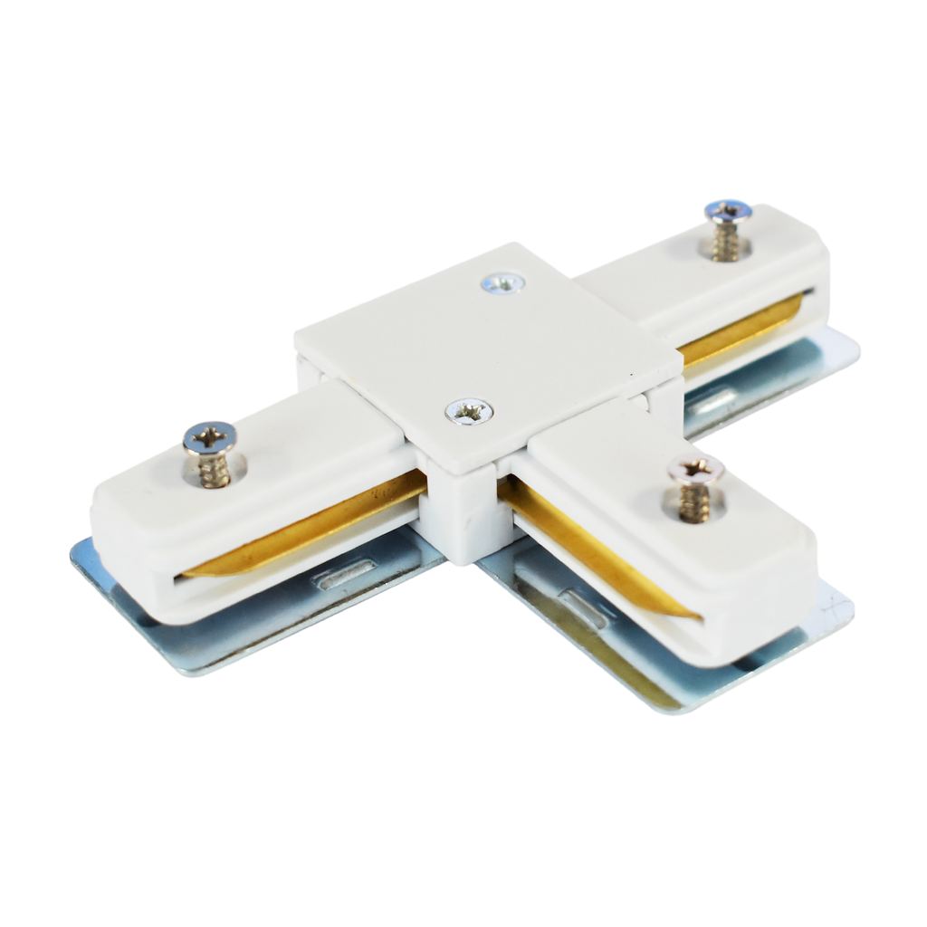 Conector T alb pentru sina monofazica Track Light
