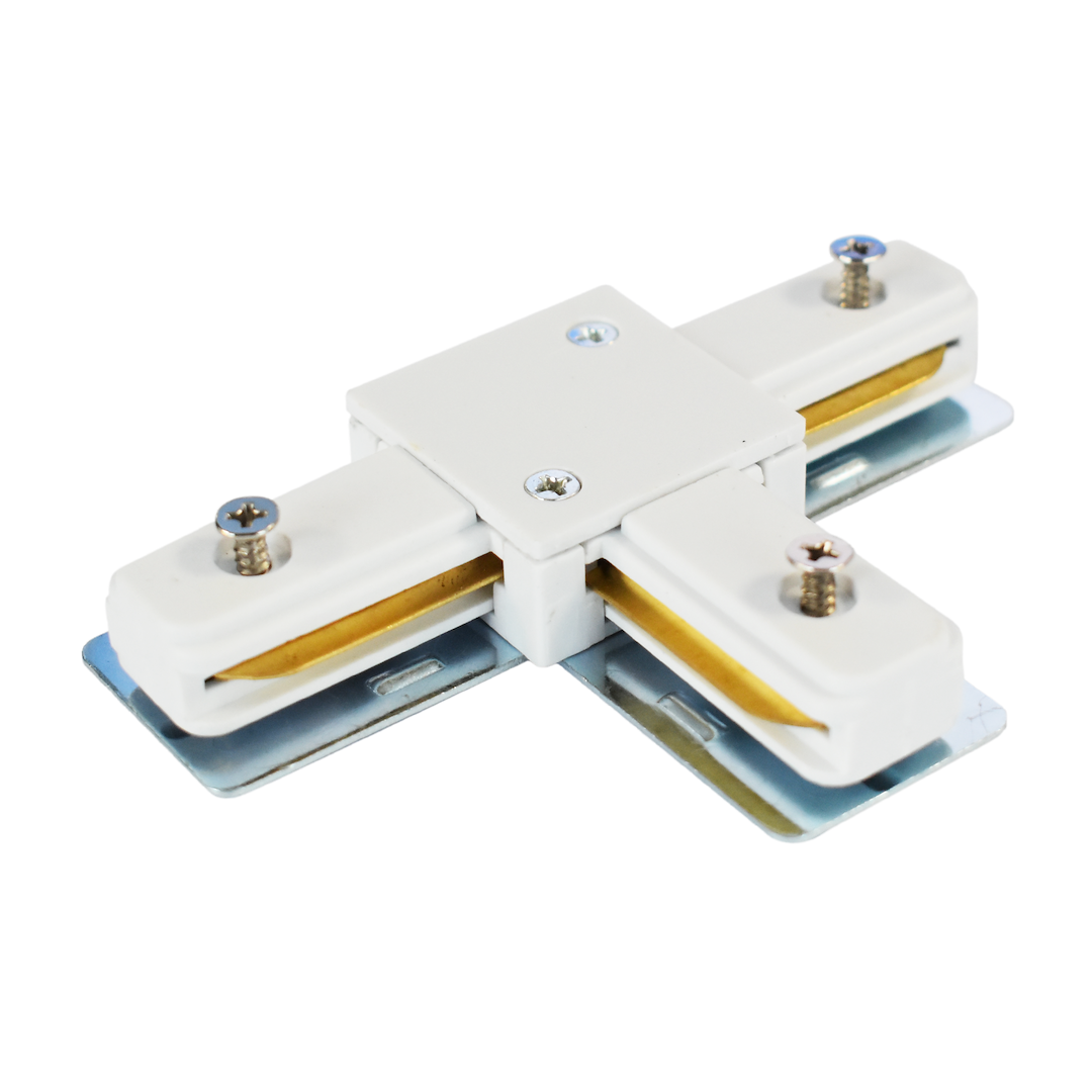 Conector T alb pentru sina monofazica Track Light
