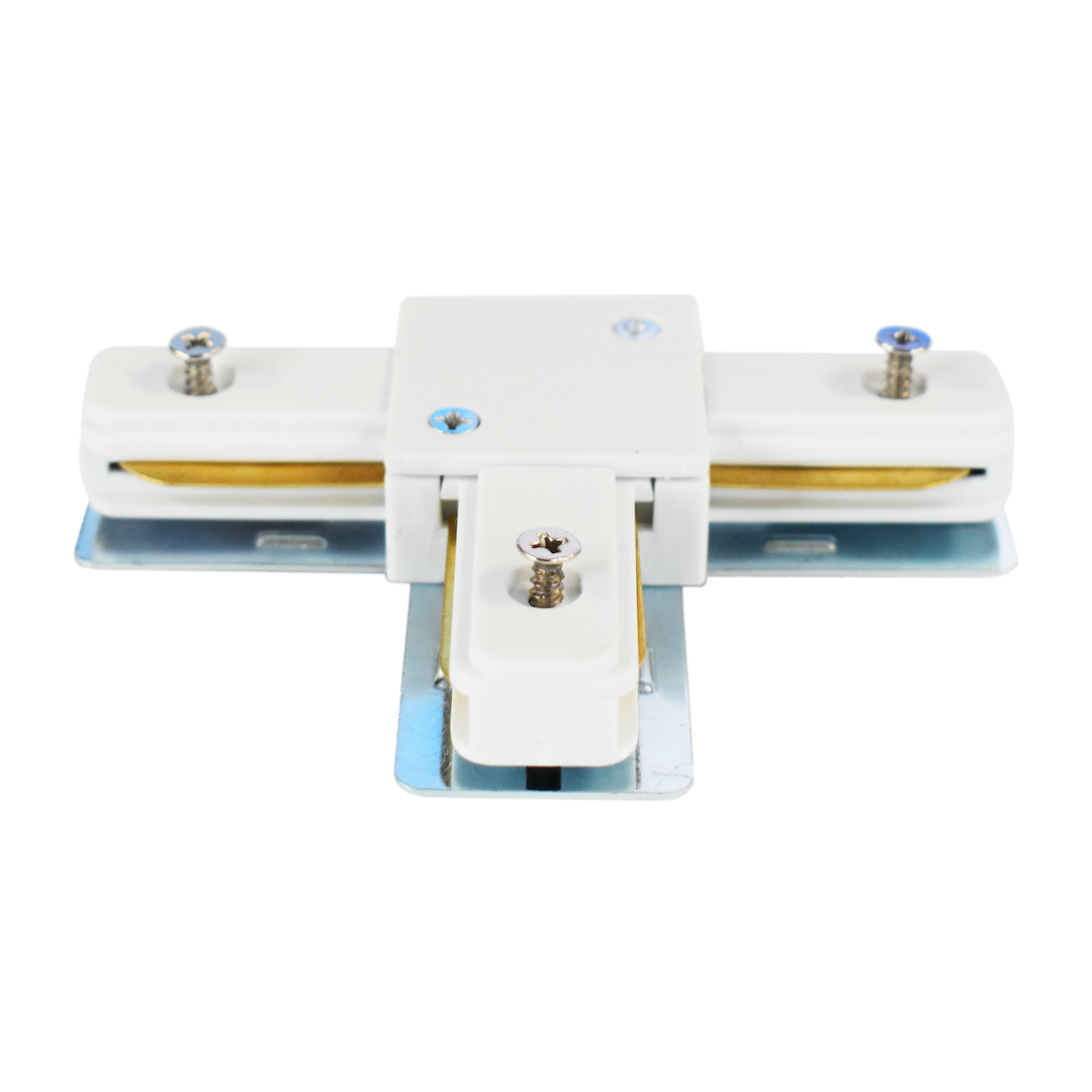 Conector T alb pentru sina monofazica Track Light