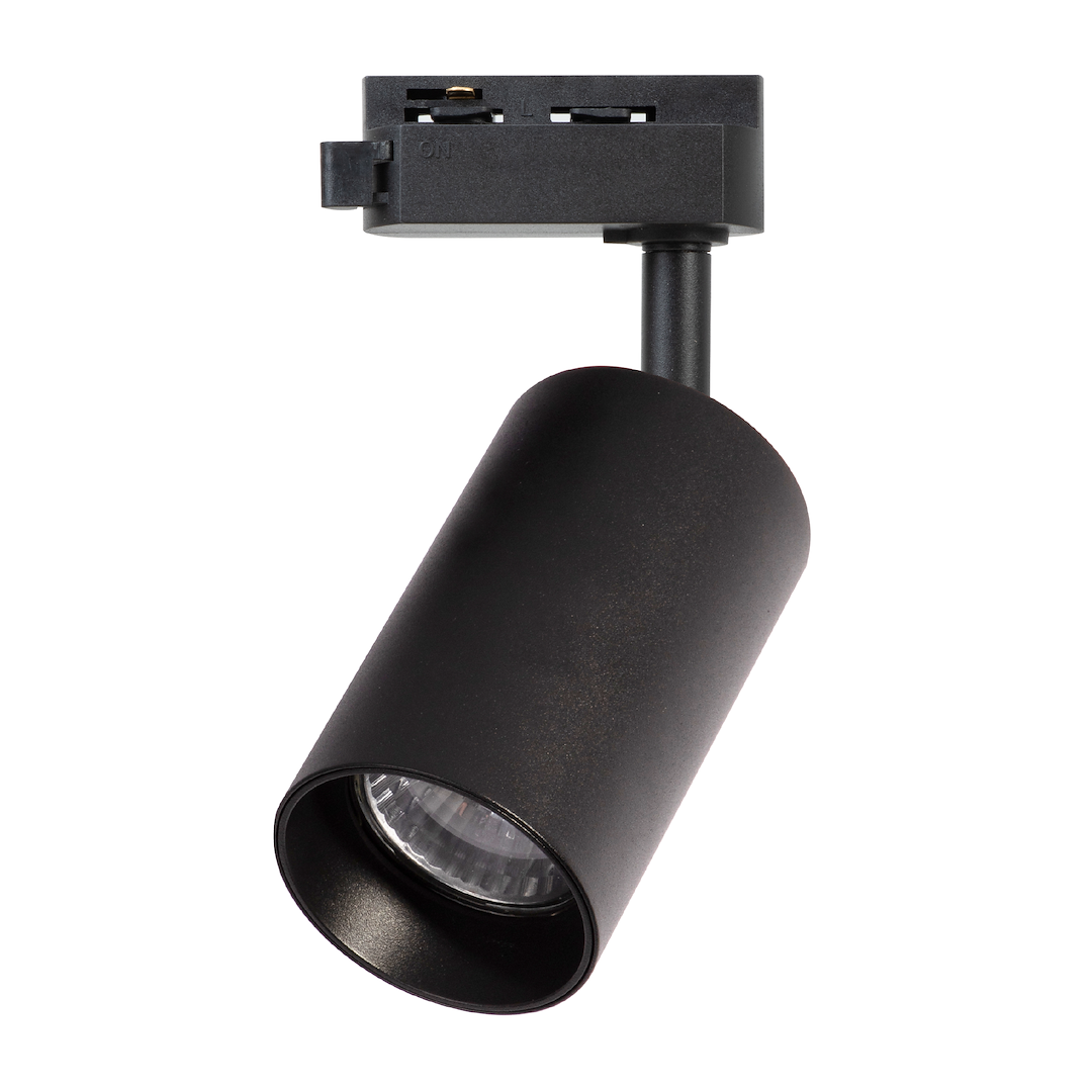 Proiector metalic negru pentru sina monofazica Track Light Pipe