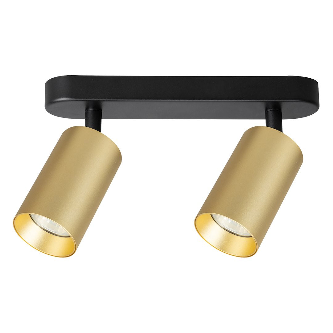 Plafoniera metalica aurie 2 lumini Pipe