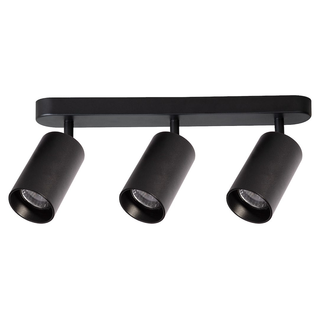 Plafoniera metalica neagra 3 lumini Pipe