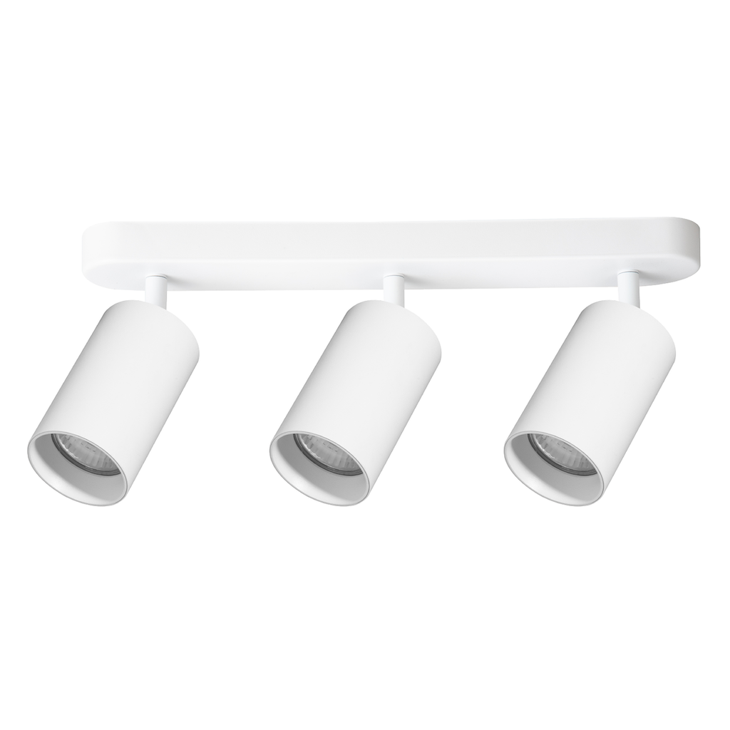 Plafoniera metalica alba 3 lumini Pipe