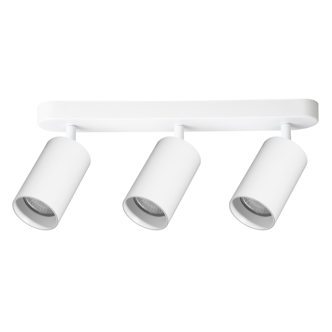 Plafoniera metalica alba 3 lumini Pipe