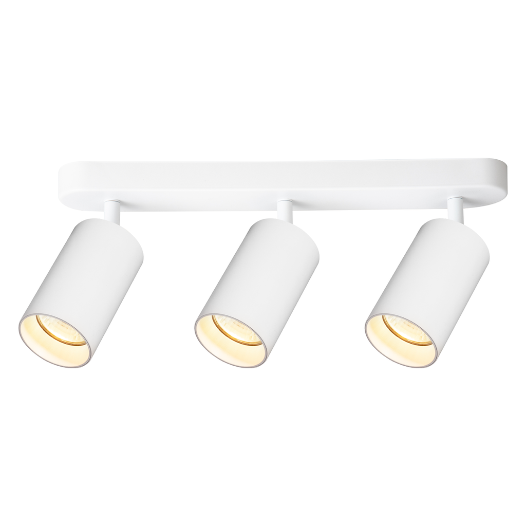 Plafoniera metalica alba 3 lumini Pipe
