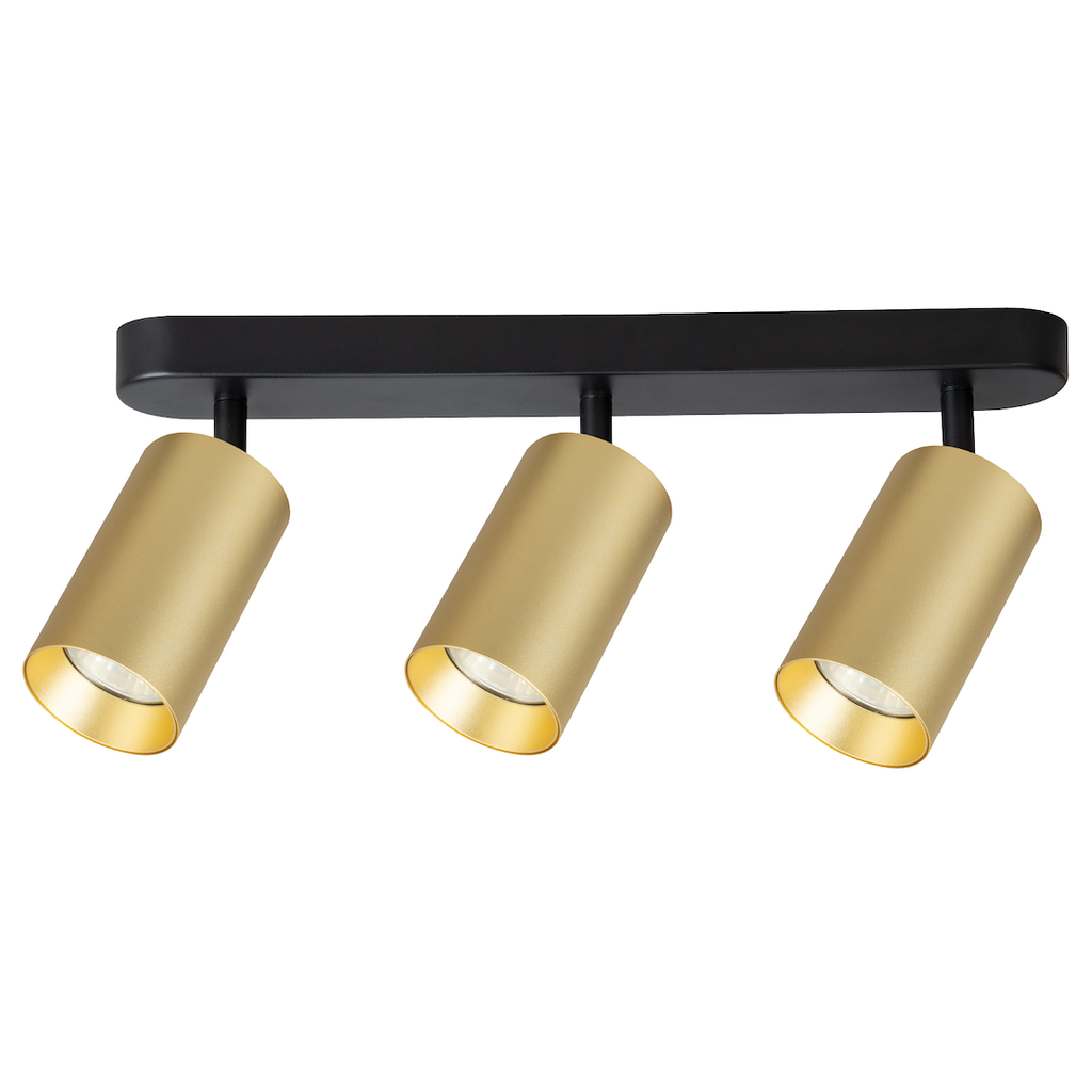 Plafoniera metalica aurie 3 lumini Pipe
