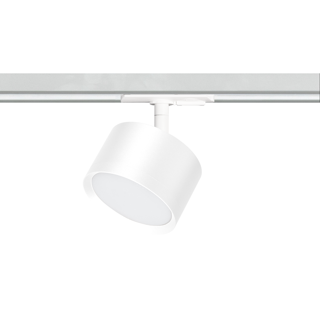 Proiector metalic alb pentru sina monofazica Track Light Cyklop