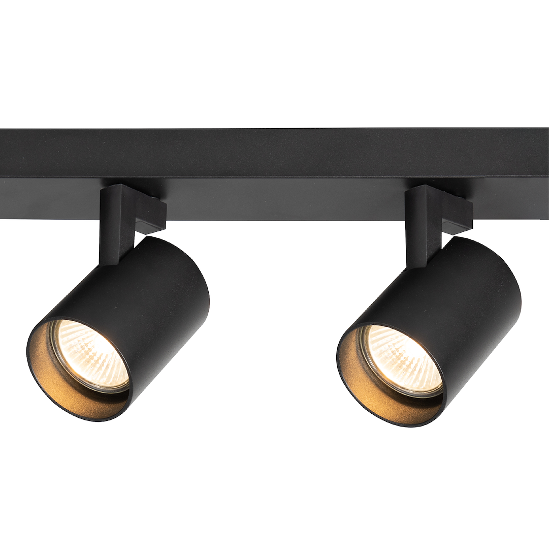 Plafoniera metalica neagra 4 lumini Volf