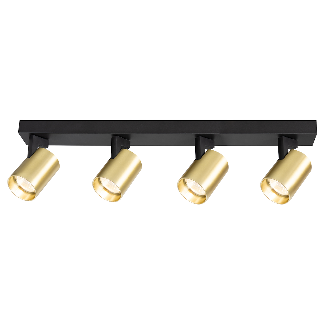 Plafoniera metalica aurie 4 lumini Volf