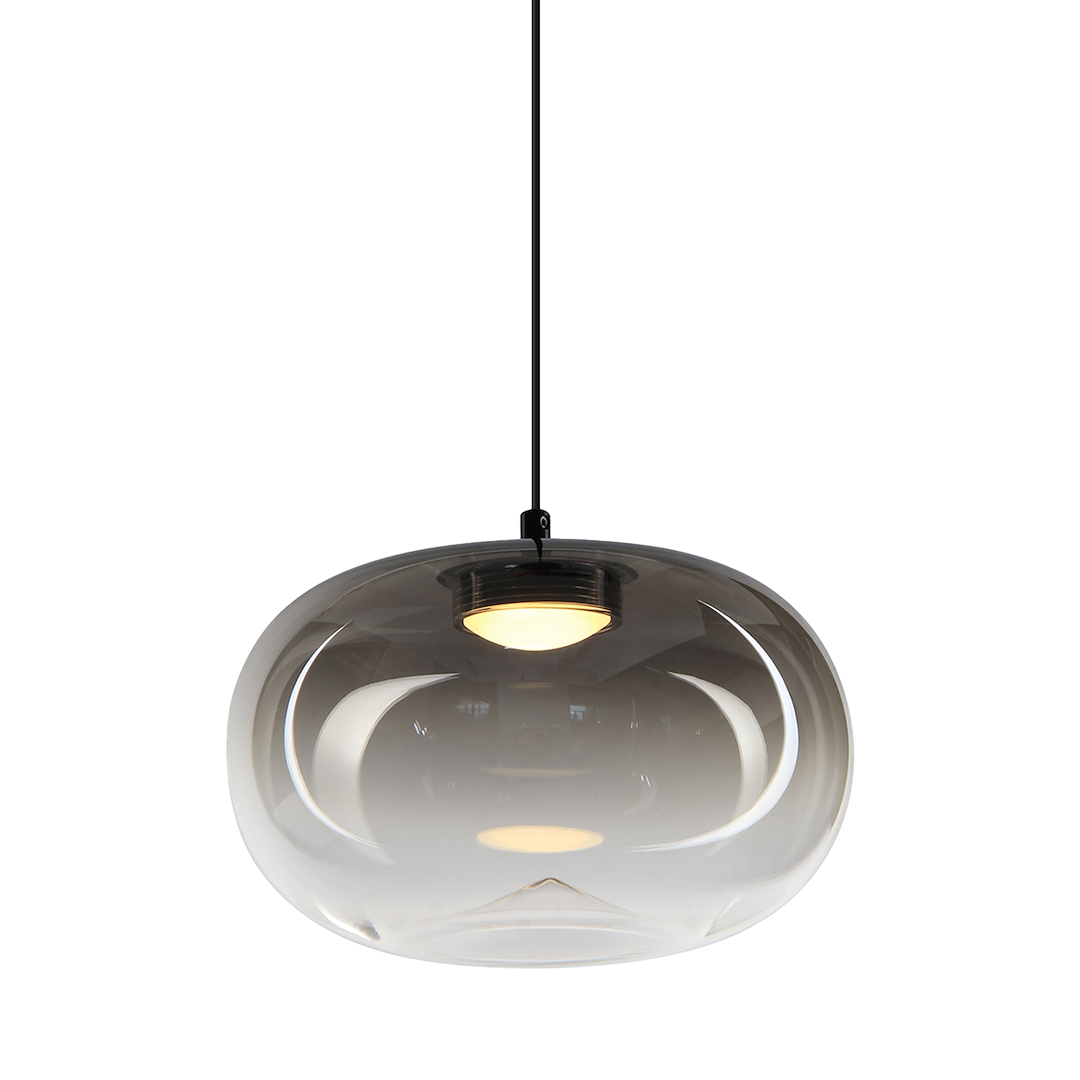 Lampa suspendata LED din sticla smoked Vaso