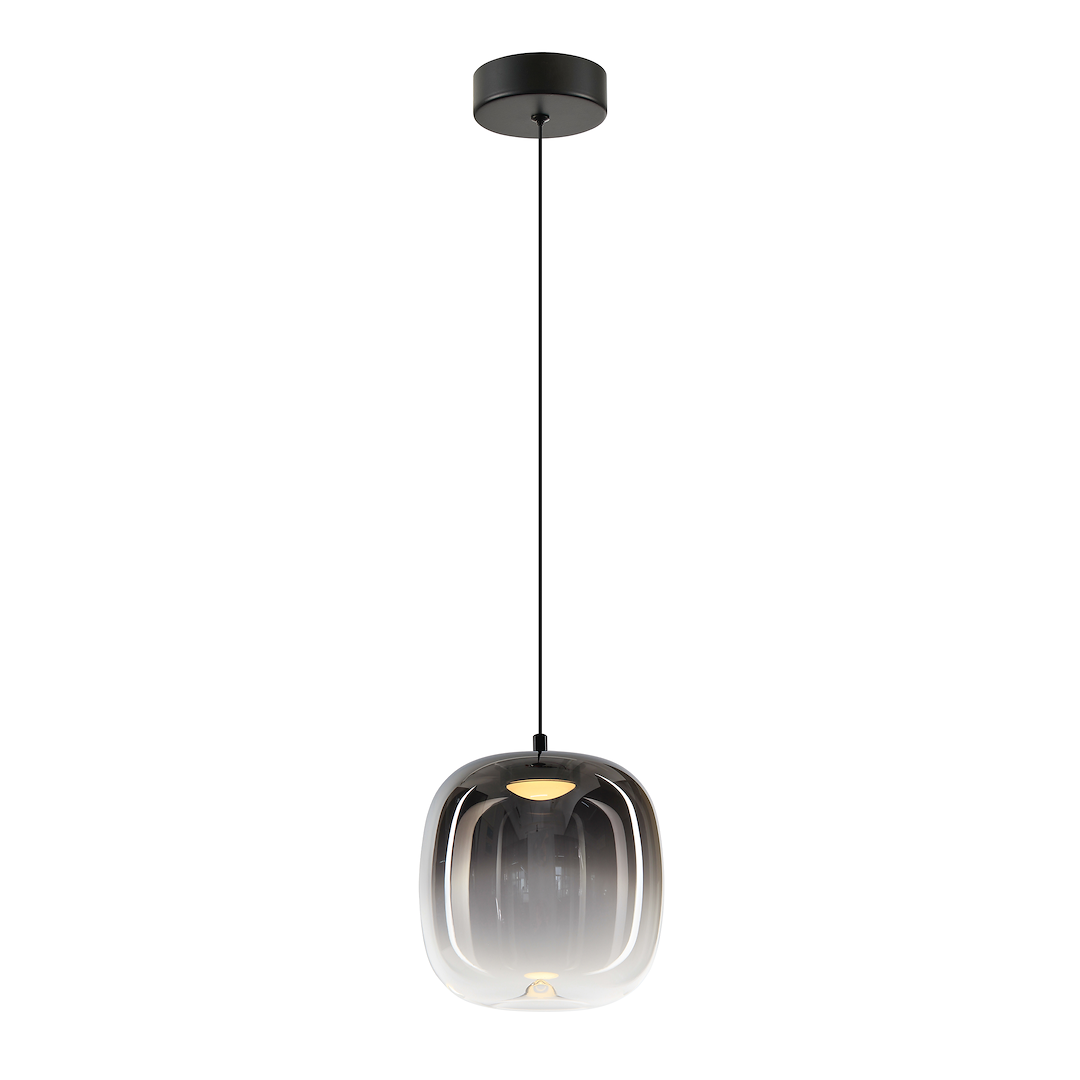 Lampa suspendata LED din sticla smoked Vaso 2