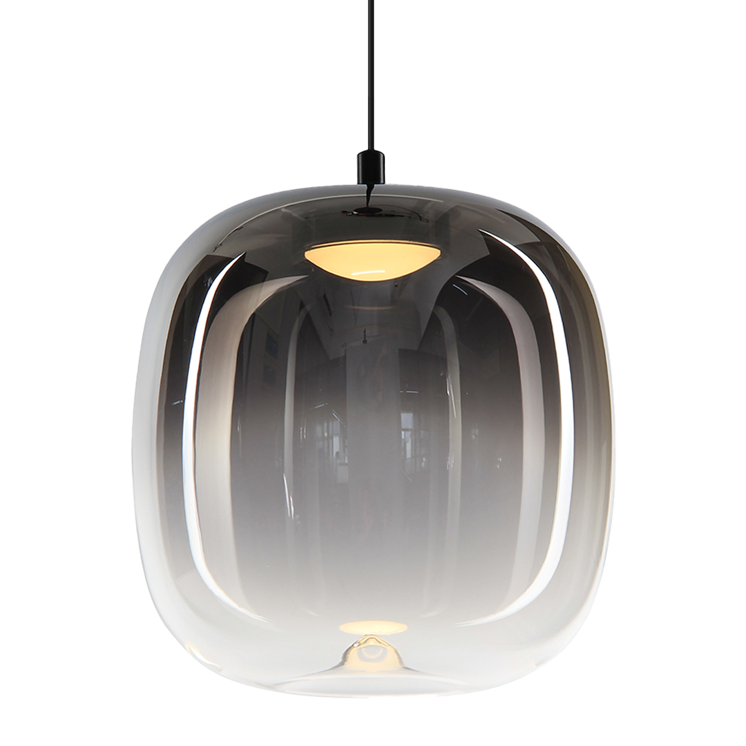 Lampa suspendata LED din sticla smoked Vaso 2