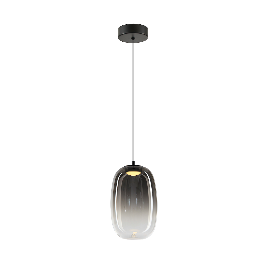 Lampa suspendata LED din sticla smoked Vaso 3