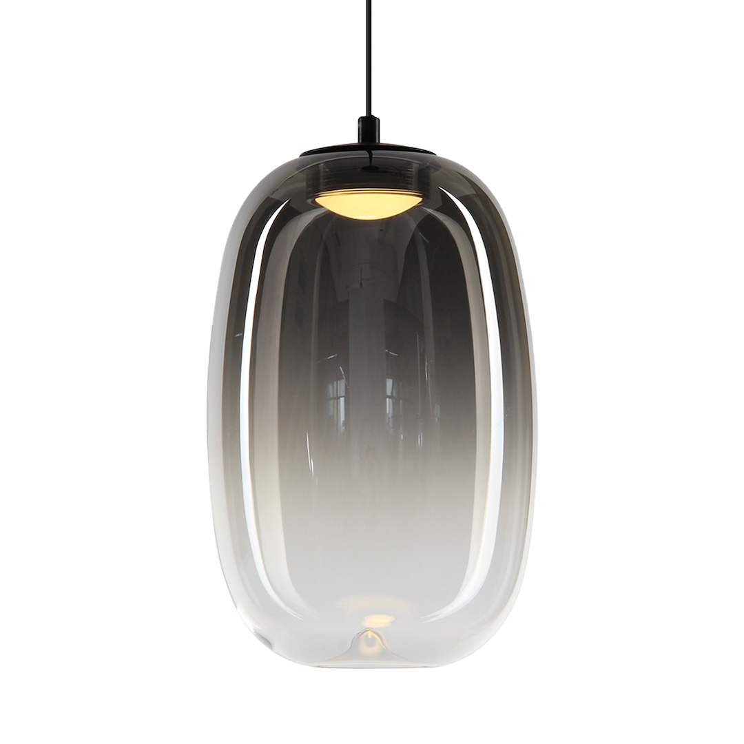 Lampa suspendata LED din sticla smoked Vaso 3