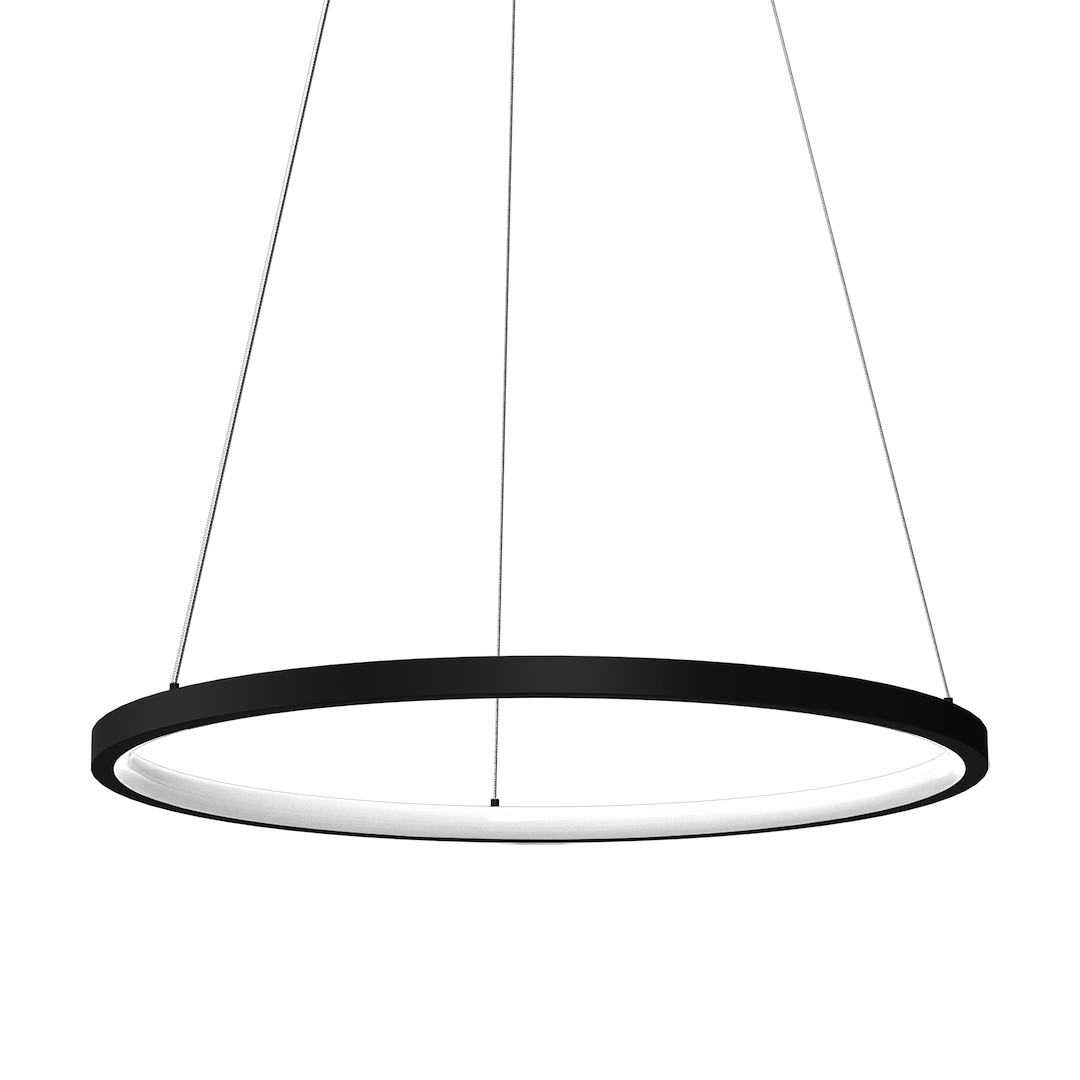 Lampa suspendata LED neagra Hoop