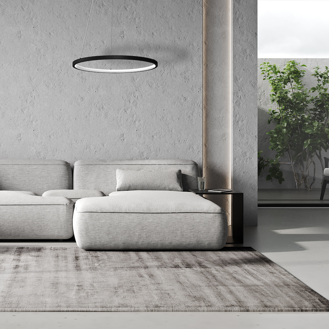 Lampa suspendata LED neagra Hoop