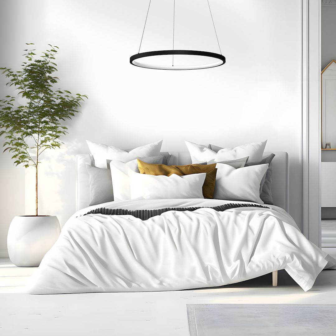 Lampa suspendata LED neagra Hoop