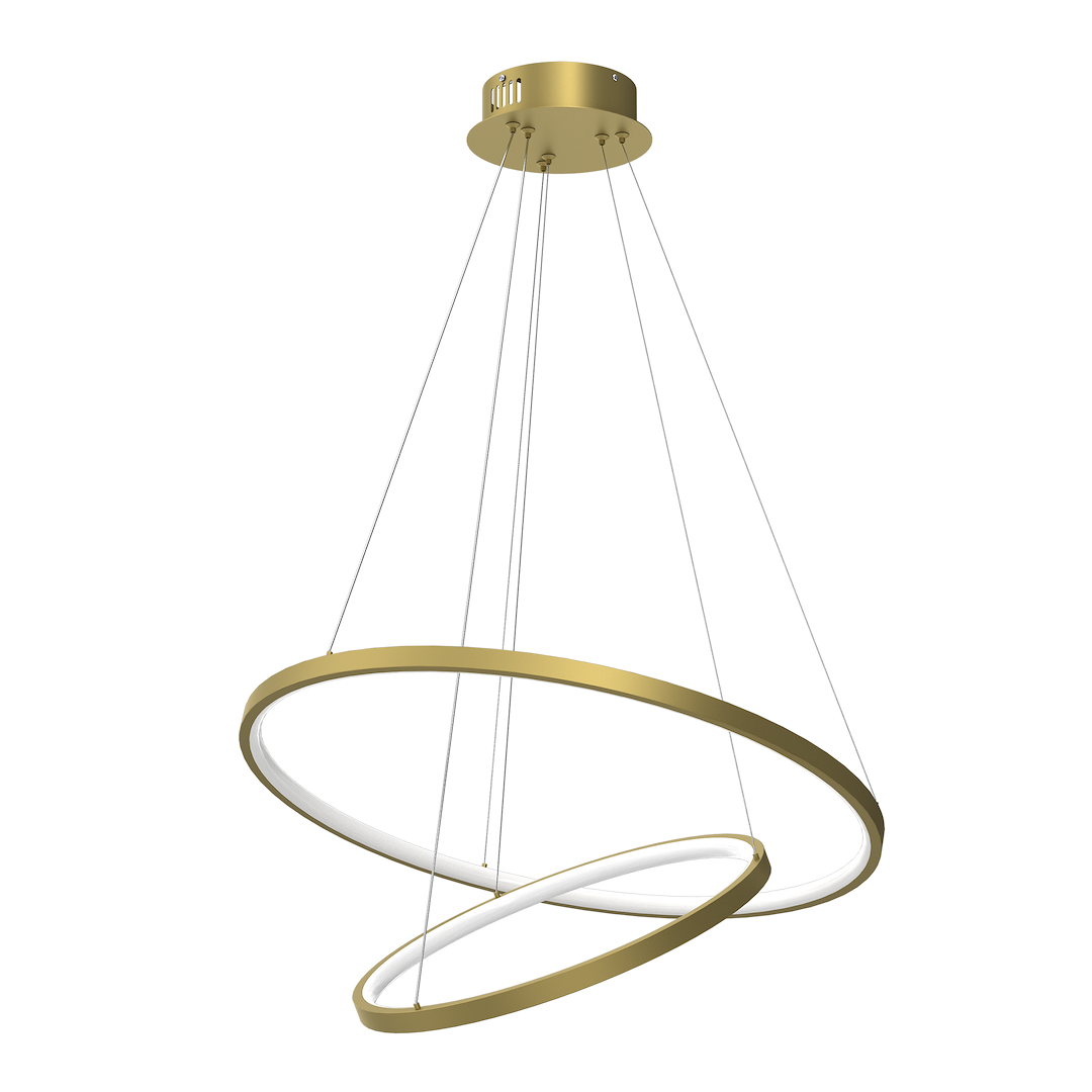 Lampa suspendata LED aurie 2 lumini Hoop