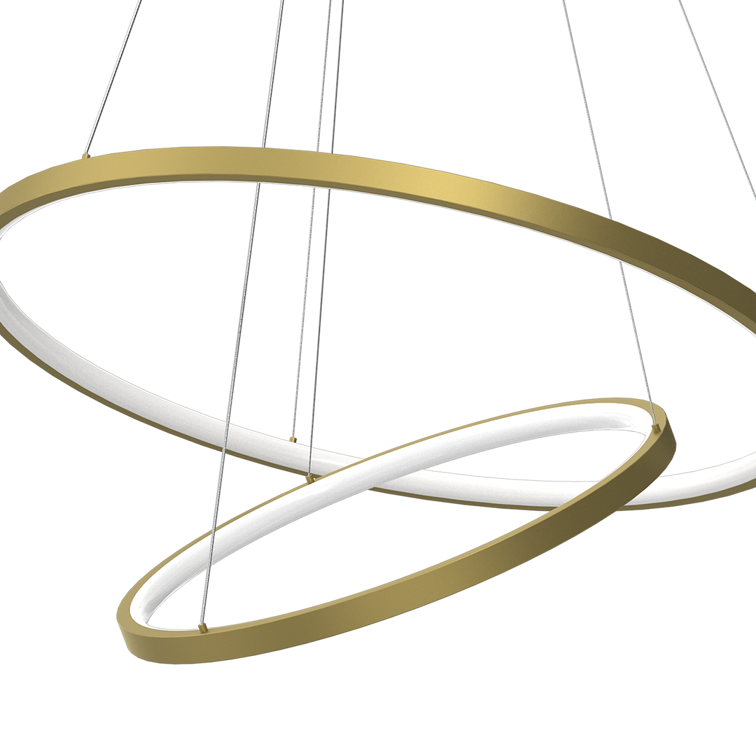 Lampa suspendata LED aurie 2 lumini Hoop