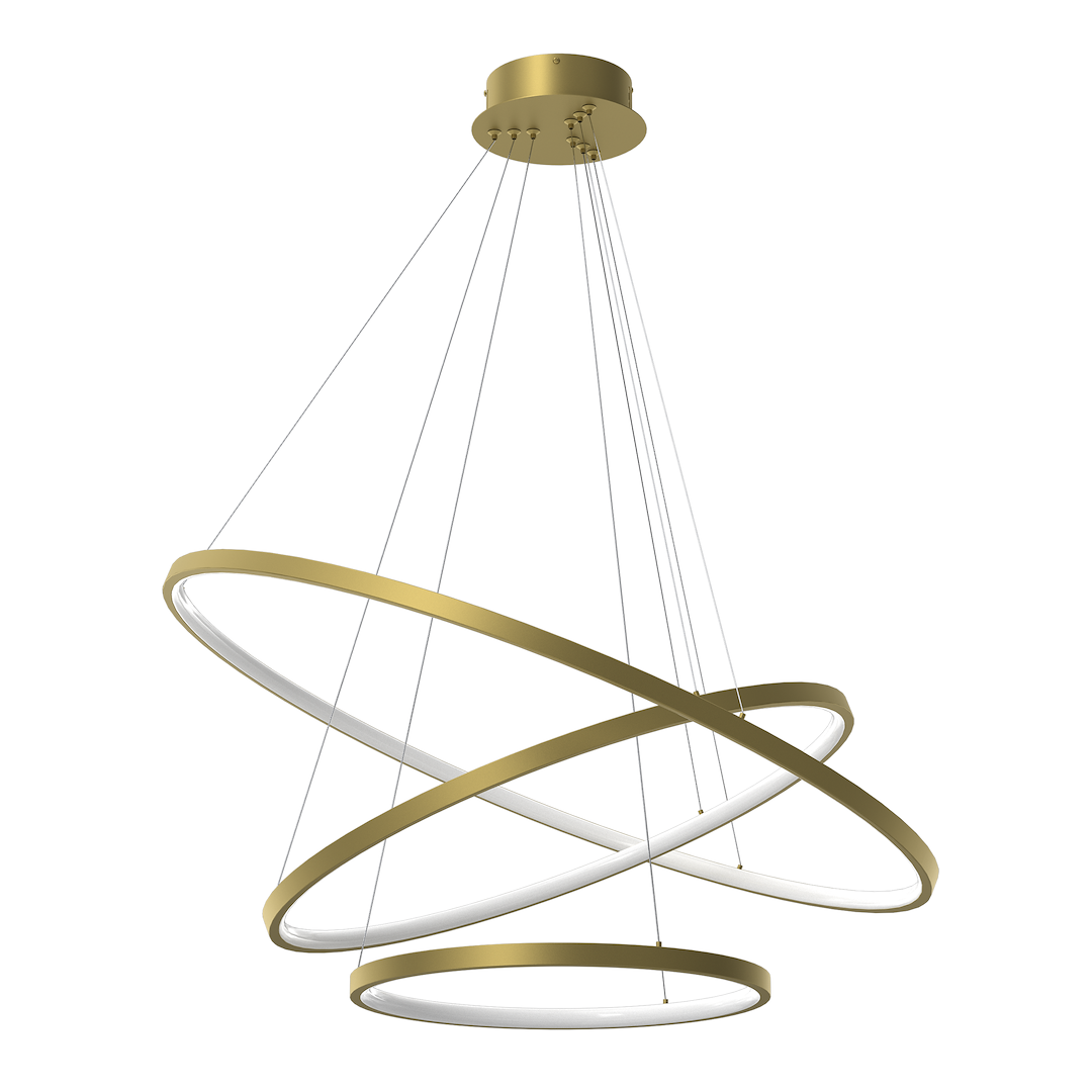 Lampa suspendata LED aurie 3 lumini Hoop