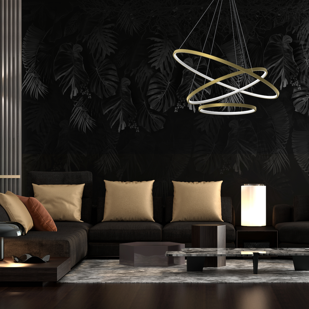 Lampa suspendata LED aurie 3 lumini Hoop