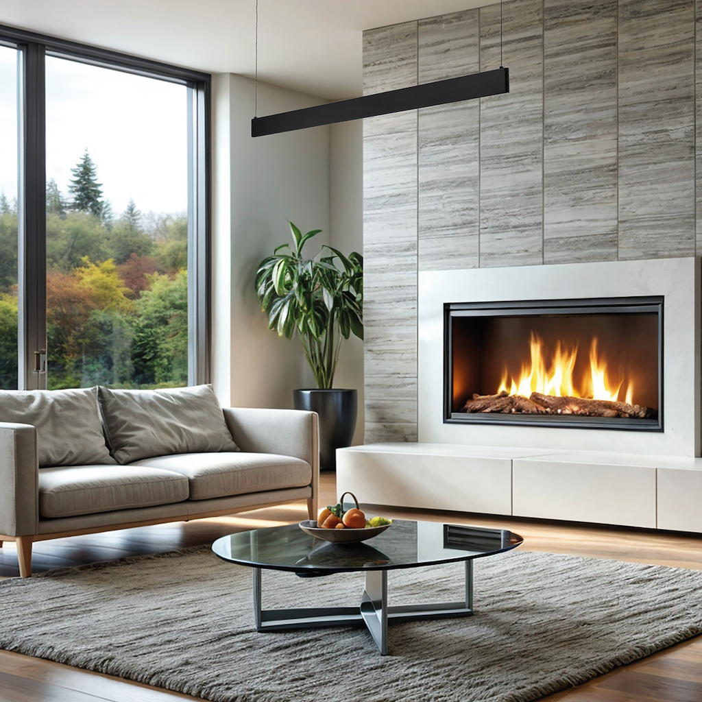 Lampa suspendata neagra Linea